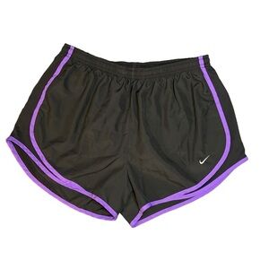 Black and Purple Nike Tempo Shorts